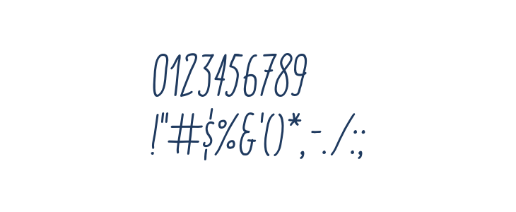 Italo-RegularItalic Other Characters