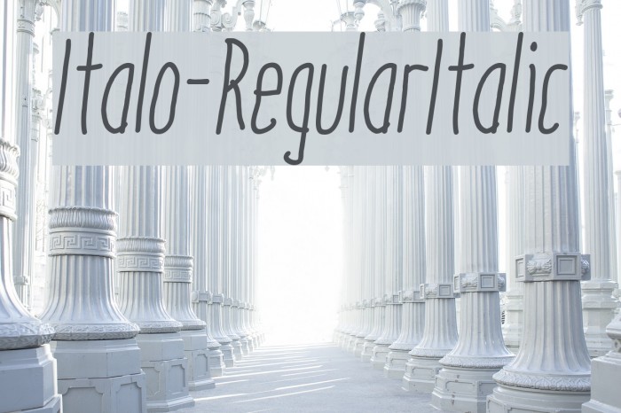 Italo-RegularItalic Example 1