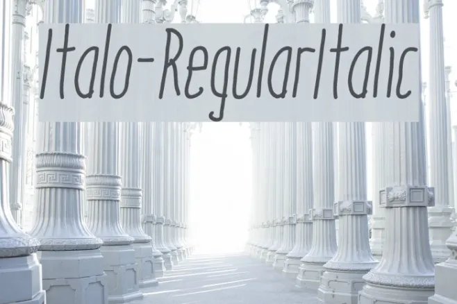 Italo-RegularItalic Example 1