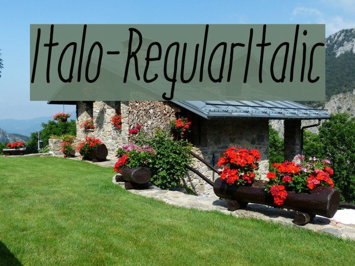 Italo-RegularItalic Example 2