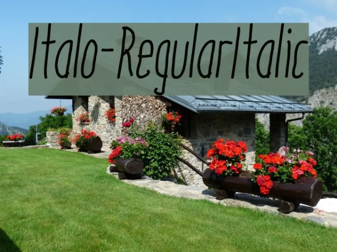 Italo-RegularItalic Example 2