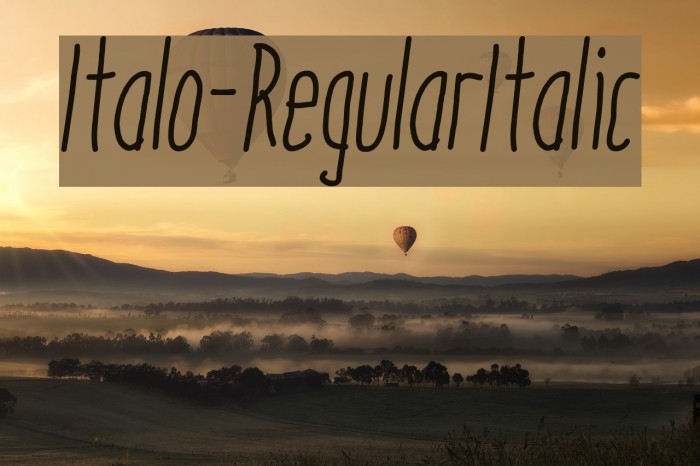 Italo-RegularItalic Example 3