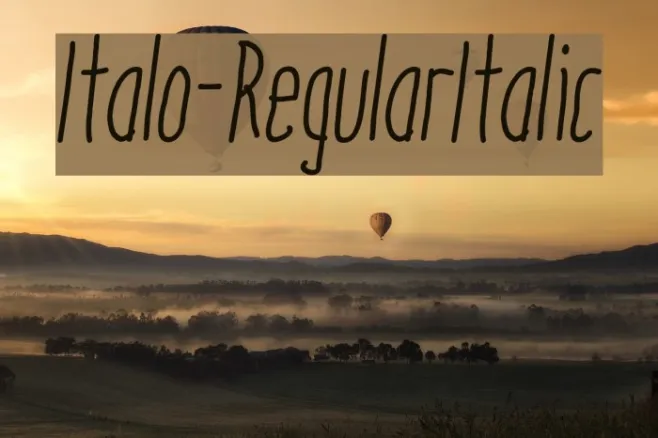Italo-RegularItalic Example 3
