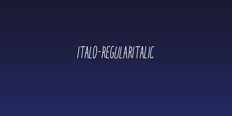 Italo-RegularItalic Social Header
