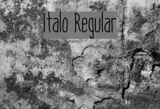 Italo Regular Schriftart examples