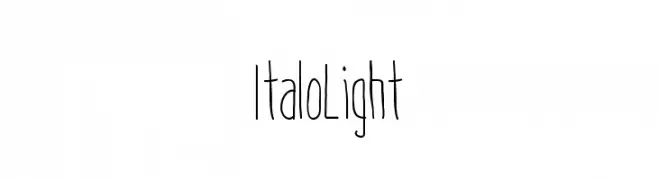 ItaloLight  フリーフォントのダウンロード