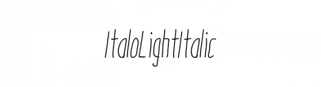ItaloLightItalic  Frei Schriftart Herunterladen