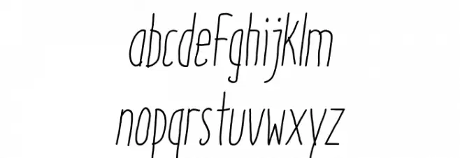 ItaloLightItalic Caratteri MINUSCOLO