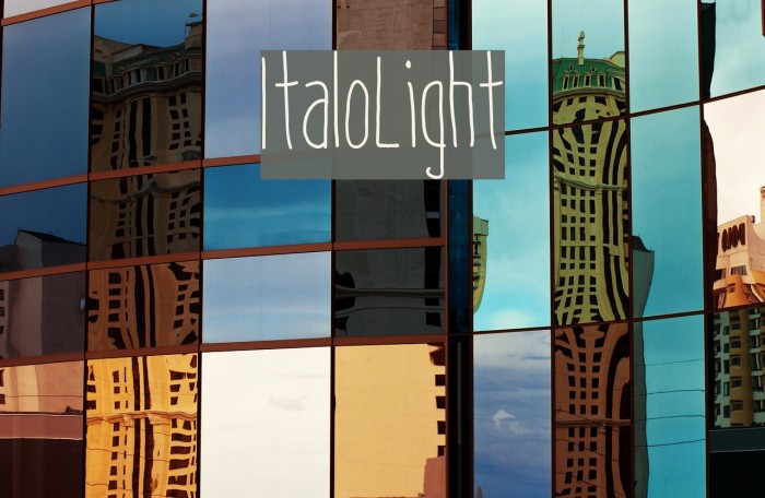 ItaloLight Font examples