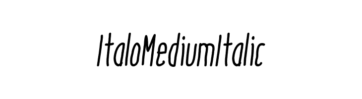 ItaloMediumItalic Font