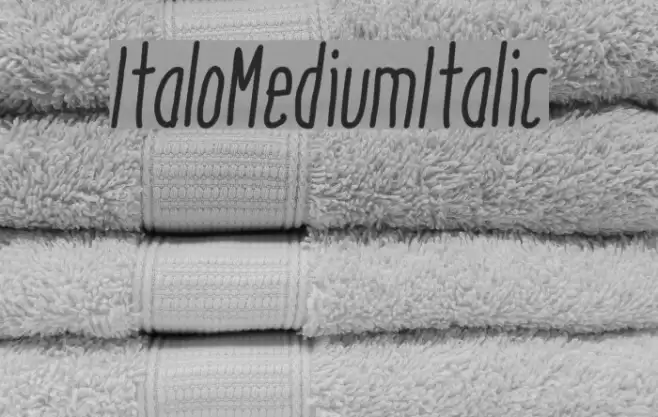 ItaloMediumItalic Font examples