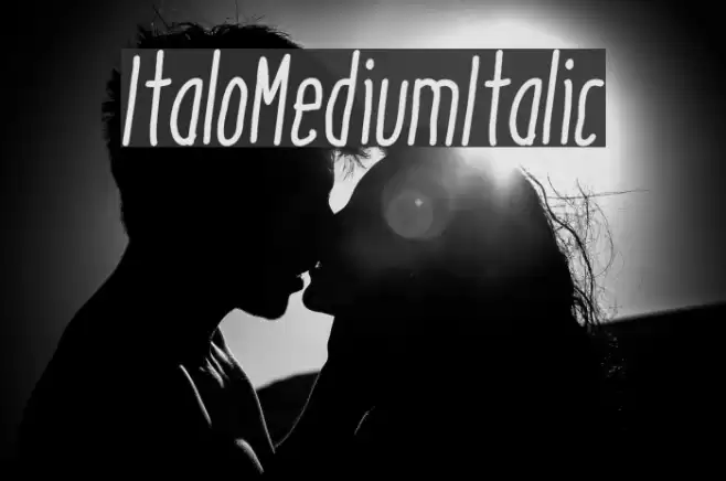 ItaloMediumItalic Font examples