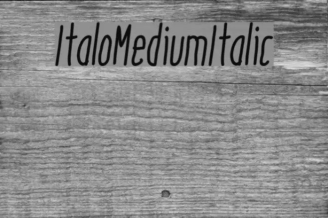 ItaloMediumItalic Font examples