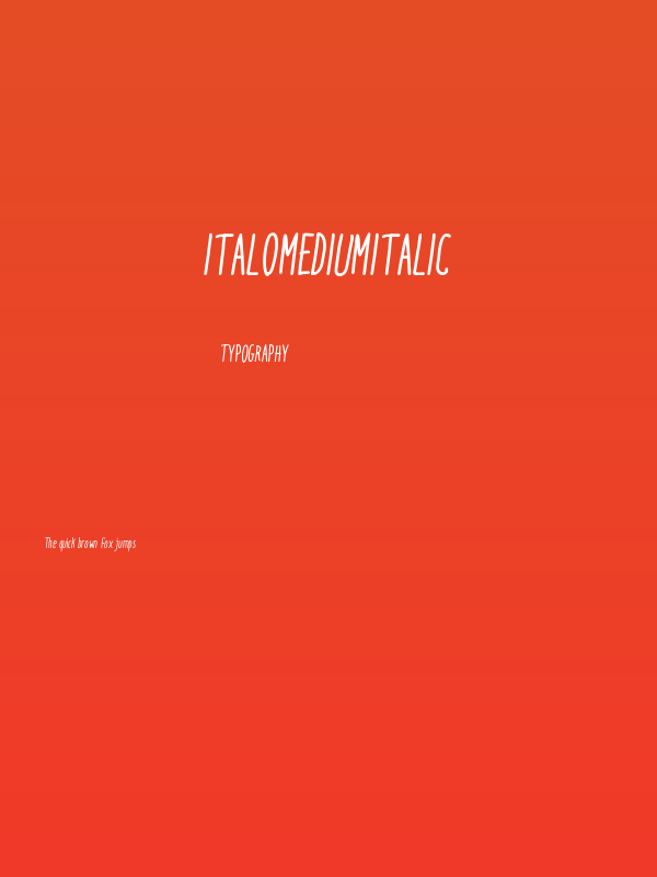 ItaloMediumItalic Poster