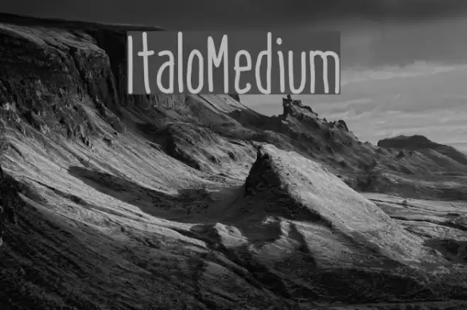 ItaloMedium Font examples