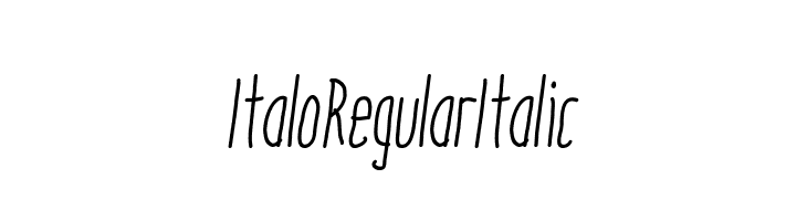 ItaloRegularItalic Font