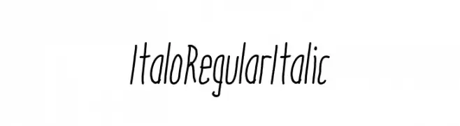 ItaloRegularItalic  font caratteri gratis