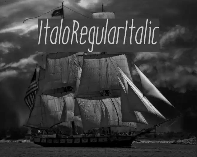 ItaloRegularItalic Font examples