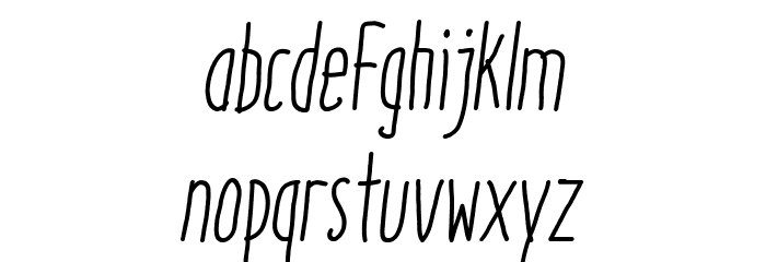 ItaloRegularItalic Font LOWERCASE