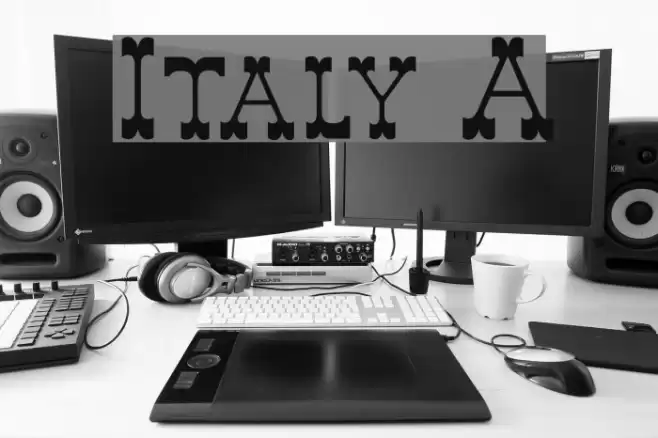 Italy A Font examples