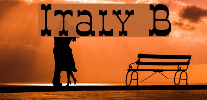 Italy B Font examples
