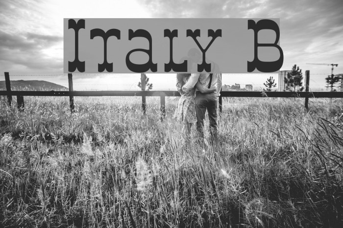 Italy B Font examples