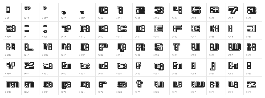 Iteganyagihe Regular Character Map