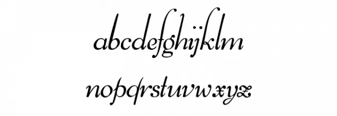 Ithuriel Demo Schriftart Kleinbuchstaben