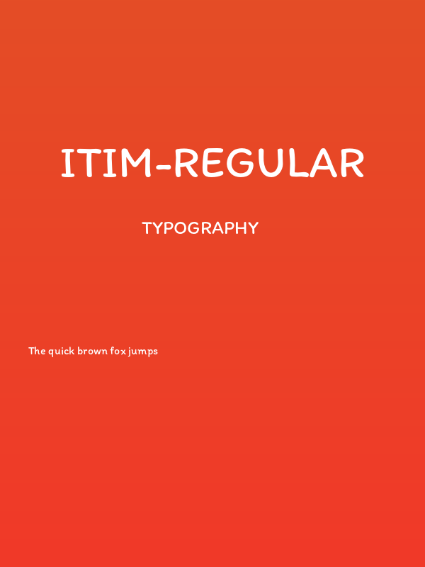 Itim-Regular Poster
