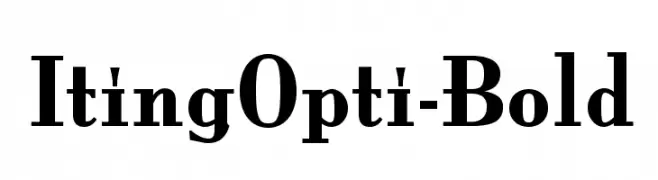 ItingOpti-Bold  font caratteri gratis