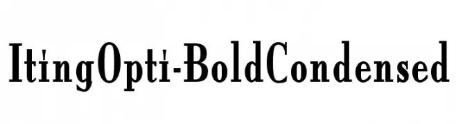 ItingOpti-BoldCondensed  Скачать бесплатные шрифты