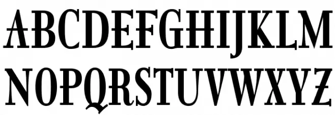 ItingOpti-BoldCondensed Caratteri MAIUSCOLE