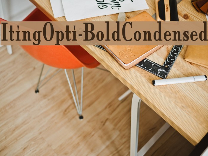 ItingOpti-BoldCondensed Font examples