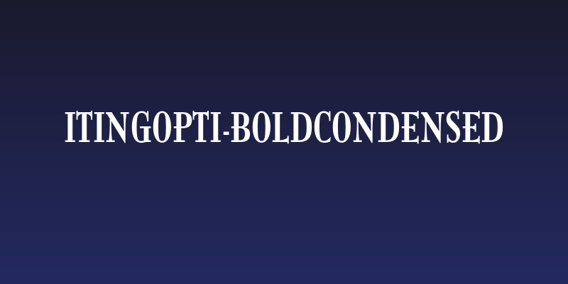 ItingOpti-BoldCondensed Social Header
