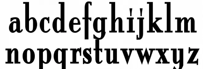 ItingOpti-BoldCondensed 字体 小写