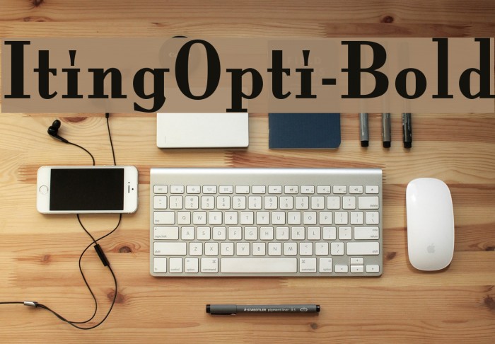 ItingOpti-Bold Font examples