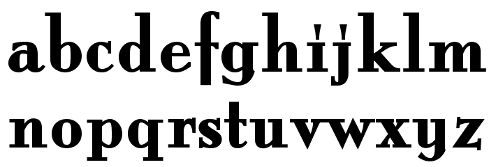 ItingOpti-Bold Font LOWERCASE