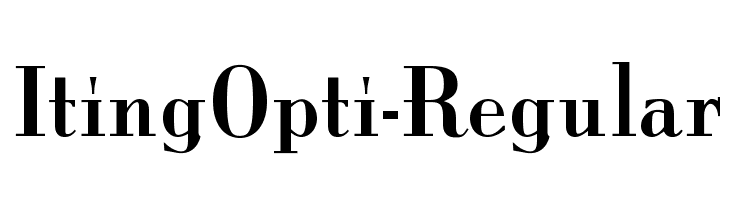 ItingOpti-Regular  Fuentes Gratis Descargar
