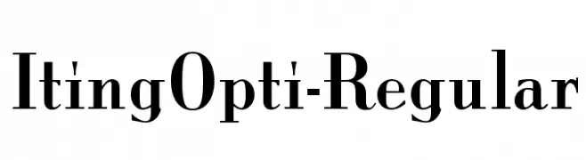 ItingOpti-Regular  font caratteri gratis
