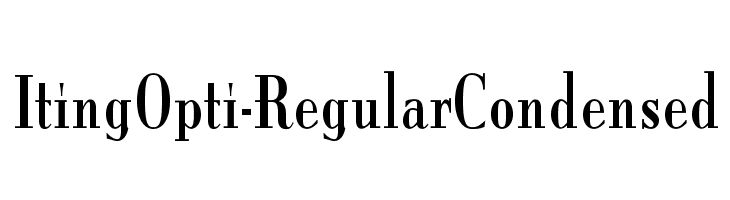 ItingOpti-RegularCondensed  font caratteri gratis