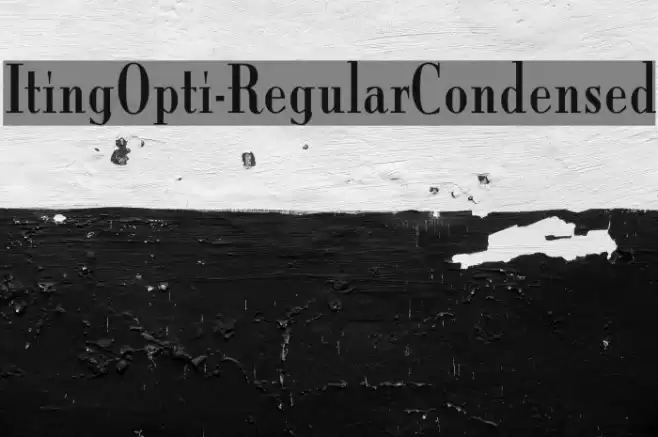 ItingOpti-RegularCondensed Font examples