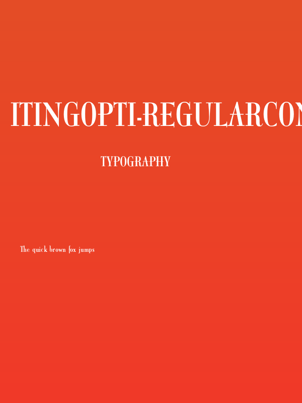 ItingOpti-RegularCondensed Poster