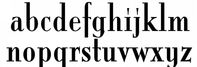 ItingOpti-RegularCondensed 字体 小写