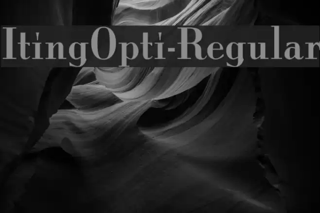 ItingOpti-Regular Font examples