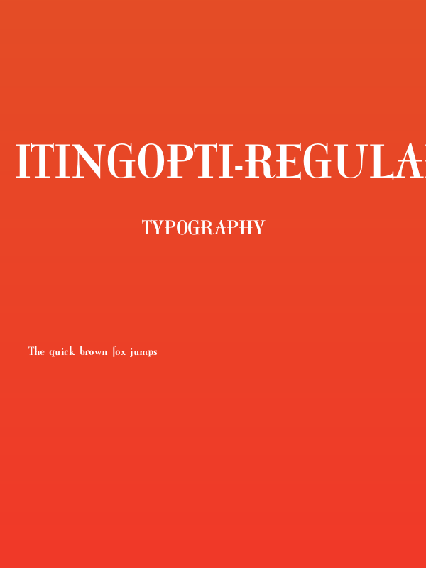 ItingOpti-Regular Poster