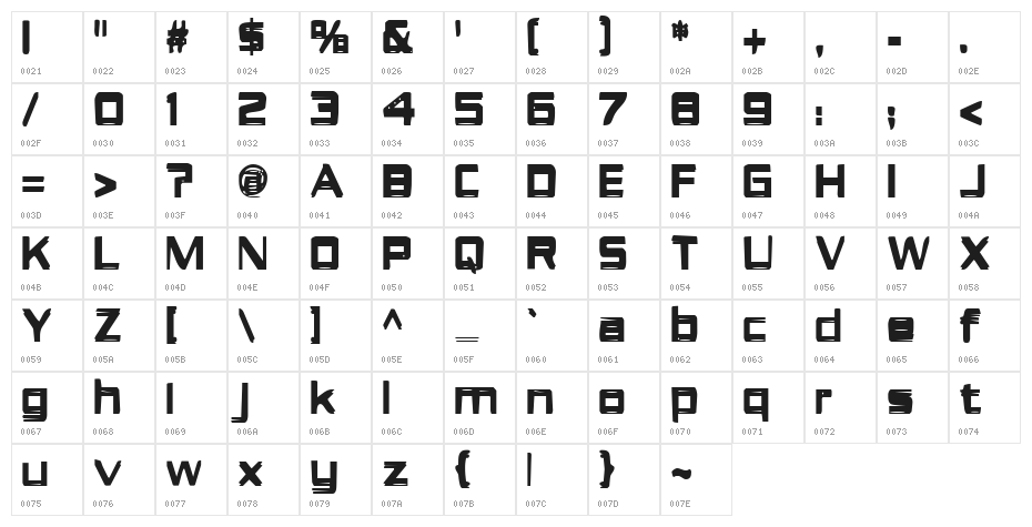 It's About Time Character Map