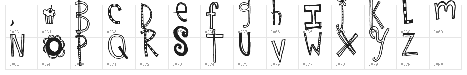 It's Time for FUN Character Map