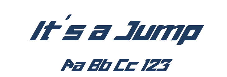It's a Jump Font Preview