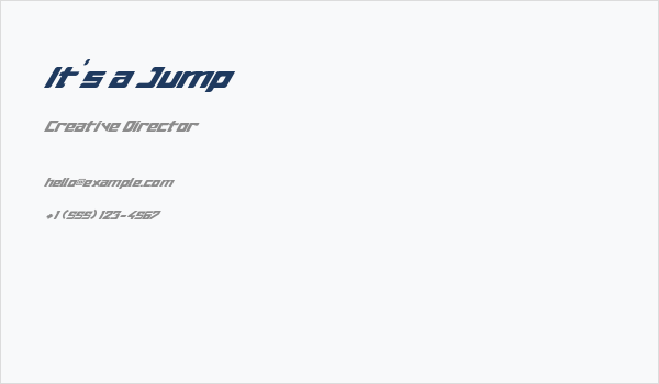 It's a Jump Business Card