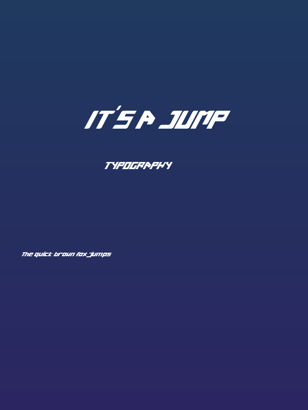 It's a Jump Poster